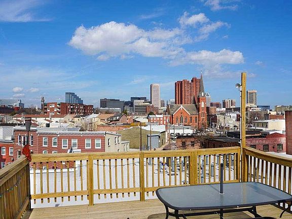 Skyline view from the upper roof deck.