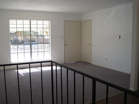 Living room and entry.