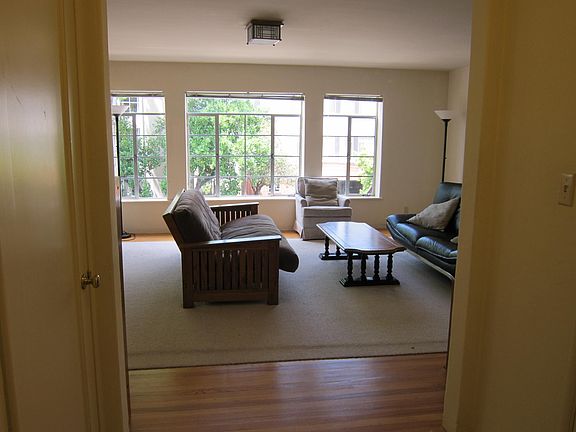 Looking from the hallway into the living room.
