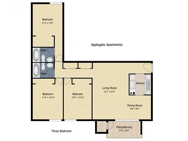 Floor plan 3 Bedroom