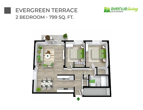 Floor plan - 2 Bedroom