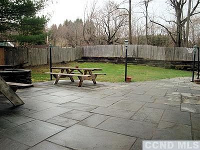 Beautiful Bluestone patio in back yard.