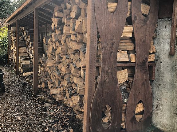 Side yard wood storage