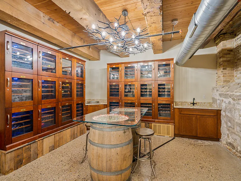 Wine cellar w/ climate controlled bottle storage