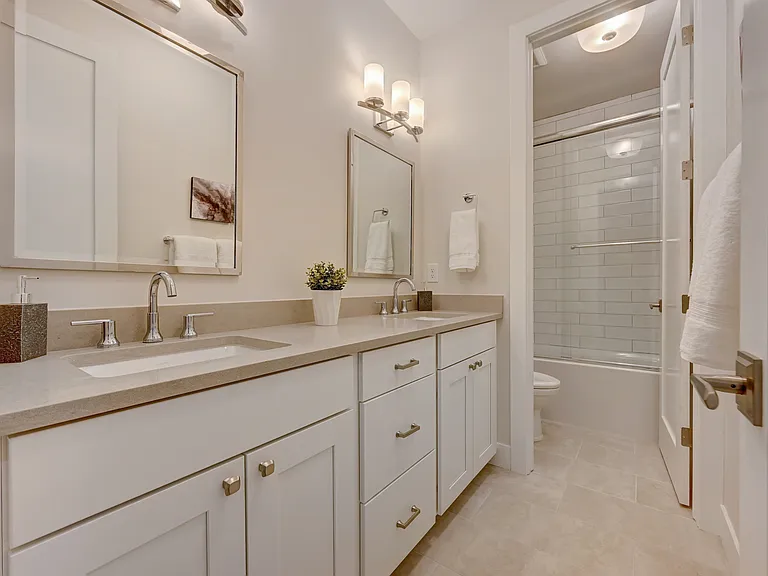 Full Bathroom on Third Floor With Double Sinks