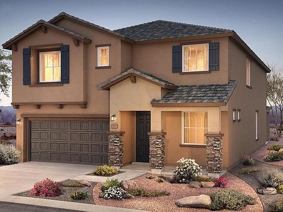 Dress up the Firwood exterior with optional stone and many stucco color options.
