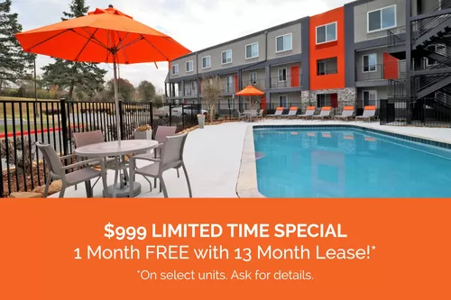 $999 Limited Time Special! 1 Month FREE with 13 Month Lease!* *On select units. Ask for Details. - The Hub at Mountcastle
