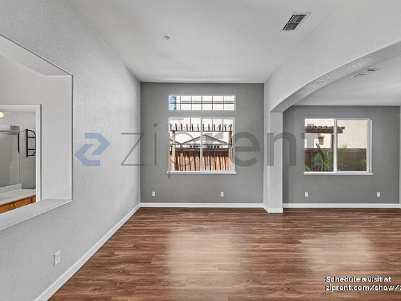 Living and dining areas