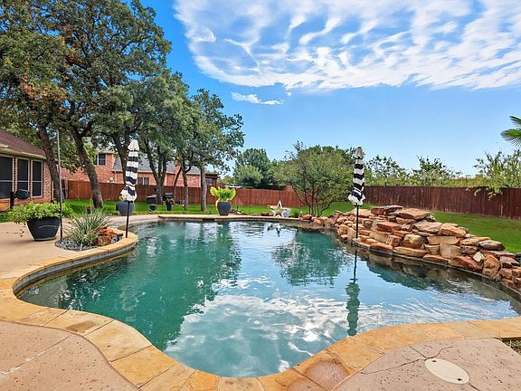 View of swimming pool featuring a fenced backyard and a patio area
