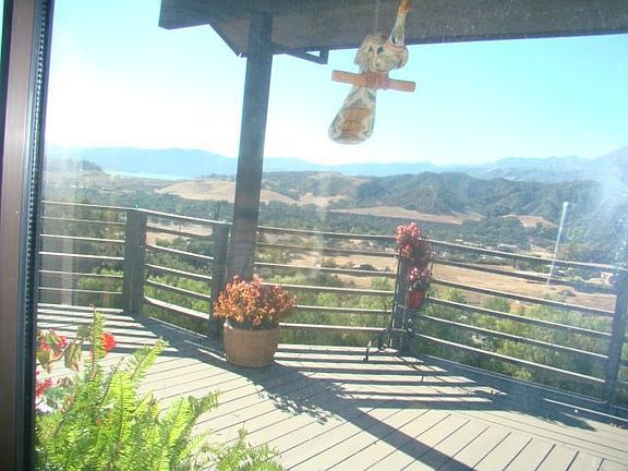 View from deck toward Lake Casitas and meadows