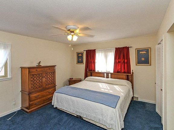 Master bedroom is large for this size home.