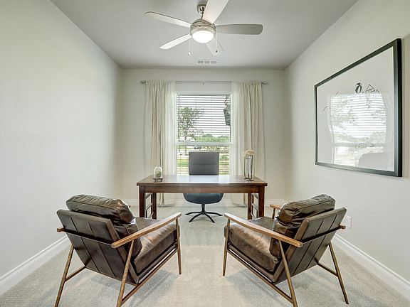 The flex room is versatile and can be used as a study.