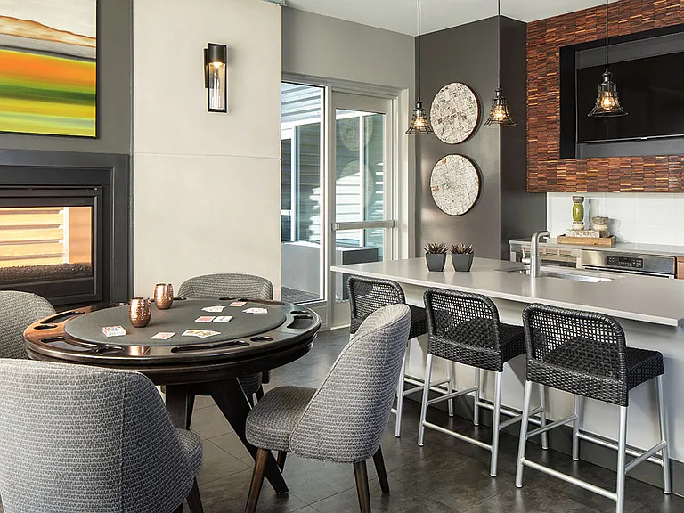 Apartment community Entertainment Room at Griffis North Union in Denver, Colorado.