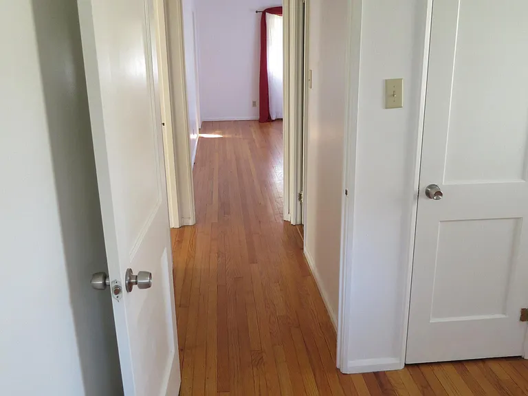 View from the small bedroom towards the living room.