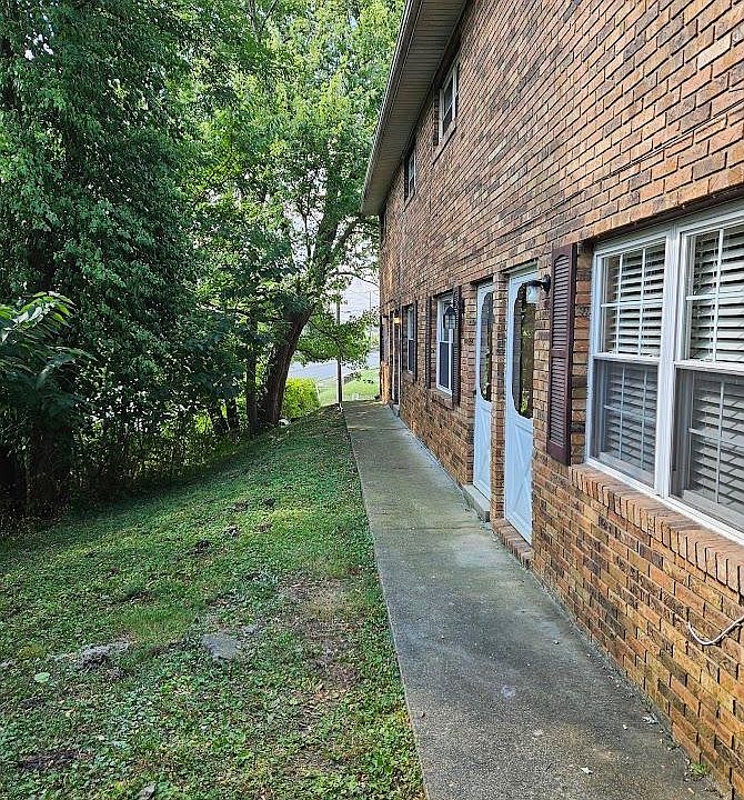 Outside apartment building