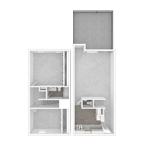 Floor plan 2 Bedroom Townhouse