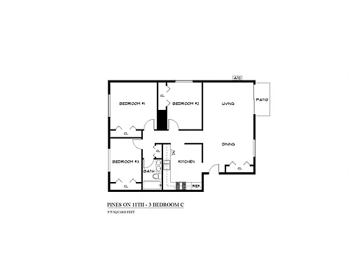 Floor plan Three Bedroom C