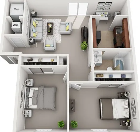 2 Bedroom 2 Bedroom