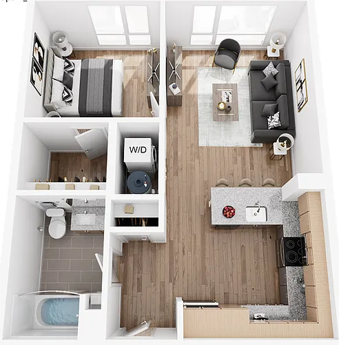 Floor plan One-Bedroom