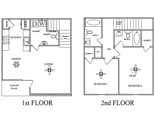Floor plan 2-Story Cottage