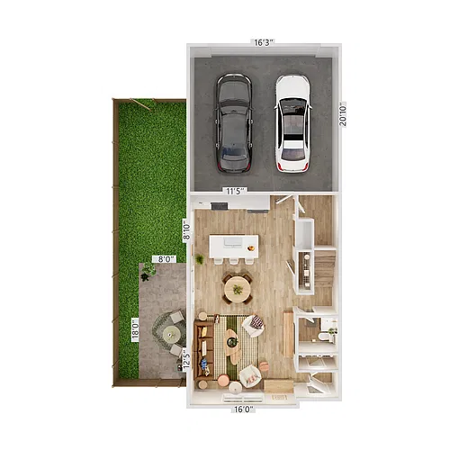 Floor plan Summit 4 x 2.5 A