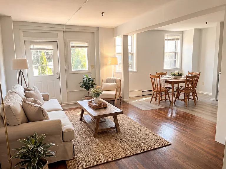 Open concept living room - virtually staged