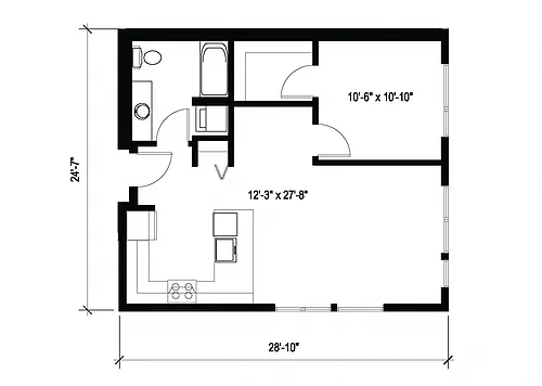 Floor plan 1X1 C10