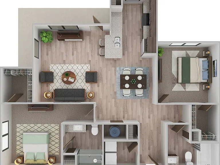 2 Bedroom | 2 Bath | 1218 SF 2 Bedroom | 2 Bath | 1218 SF
