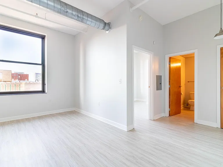 Living room with views of Medical Campus