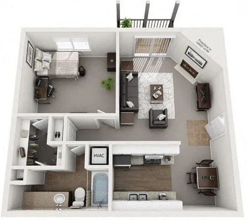 Floor plan 1 Bedroom