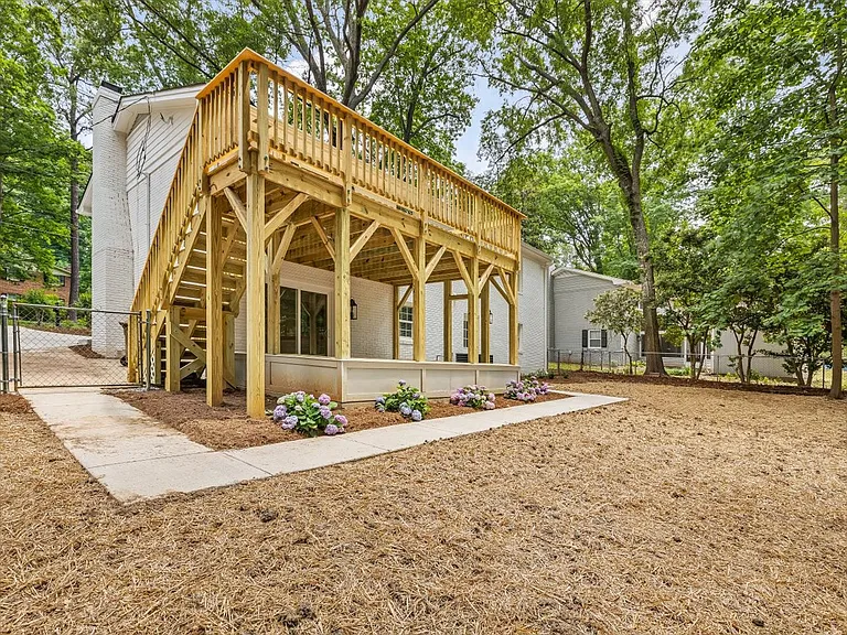 Large Deck off Kitchen, Screened-in porch below