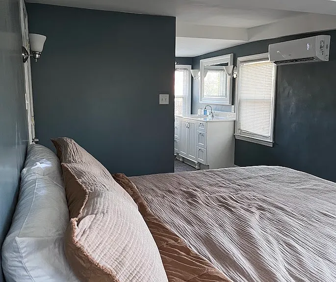 Master bedroom with king size bed