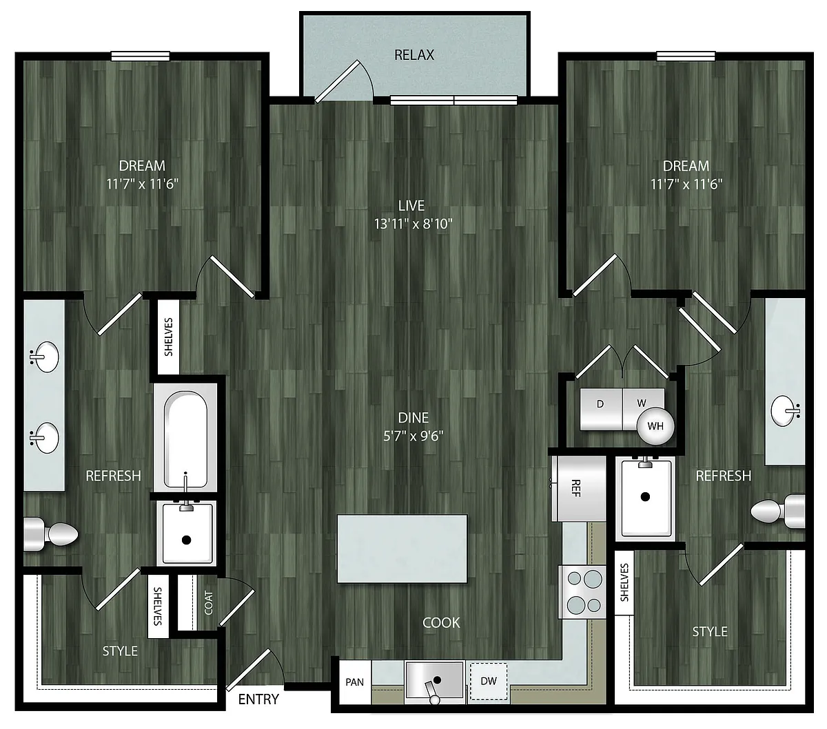 Floor plan 2C