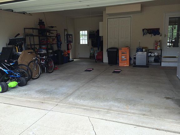 2 car garage with extended storage area