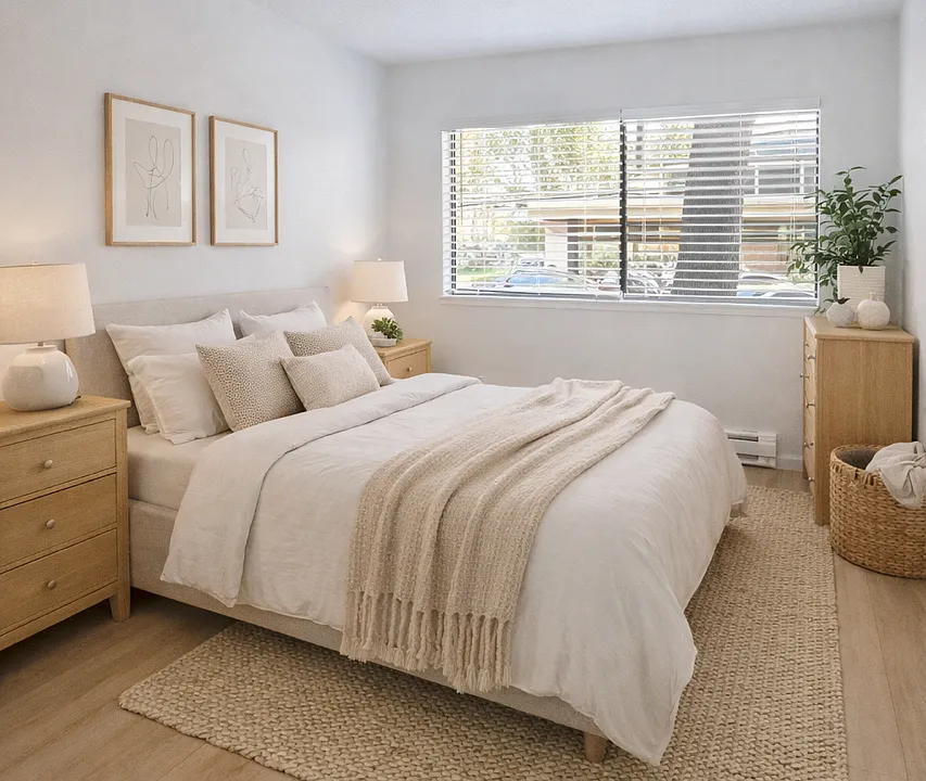 Remodeled Unit - AI Staged Bedroom