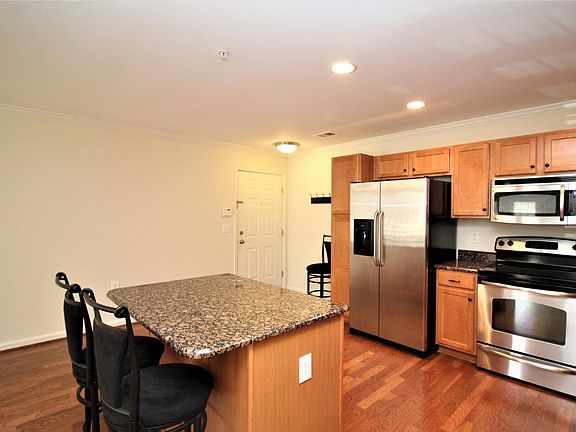 close up of kitchen with SS appliances