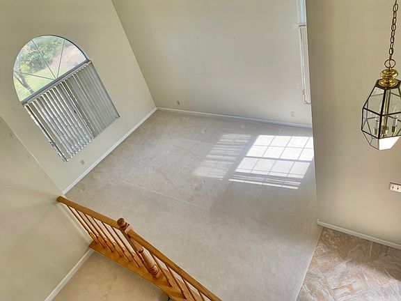 View of entrance and main living room from the second floor