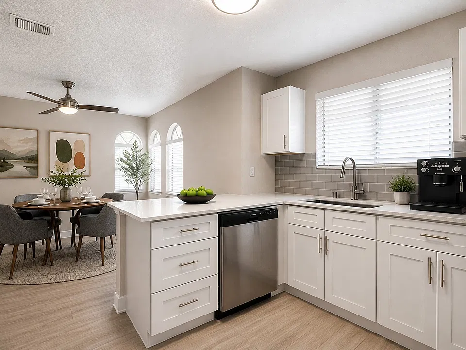 Elevate your lifestyle at Invitational with this stunning, modern kitchen featuring sleek cabinetry and stainless steel appliances. The spacious layout is perfect for cooking and entertaining. Schedule a tour today to see it in person!