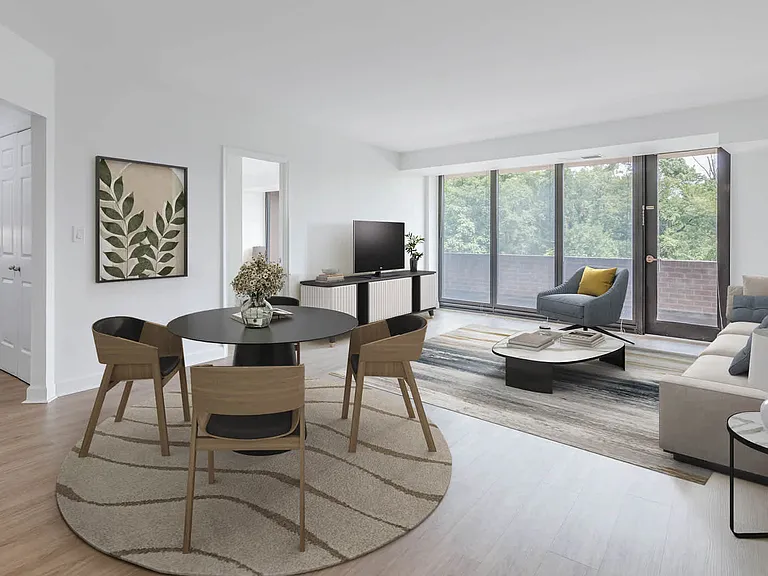 Living Room with Balcony and Hard Surface Flooring
