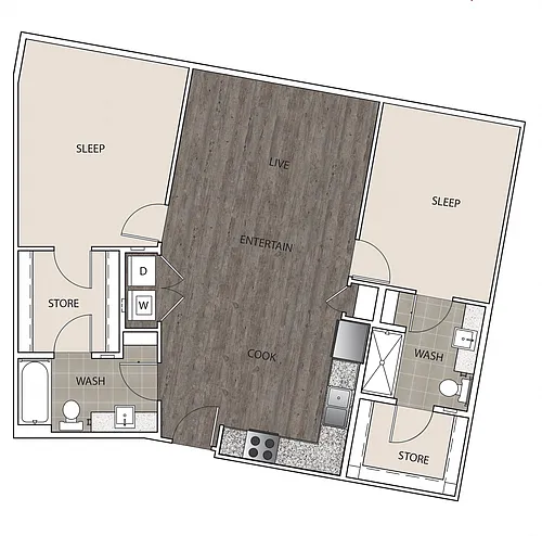 Floor plan 2C