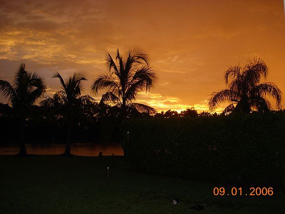 Sunset view from back yard