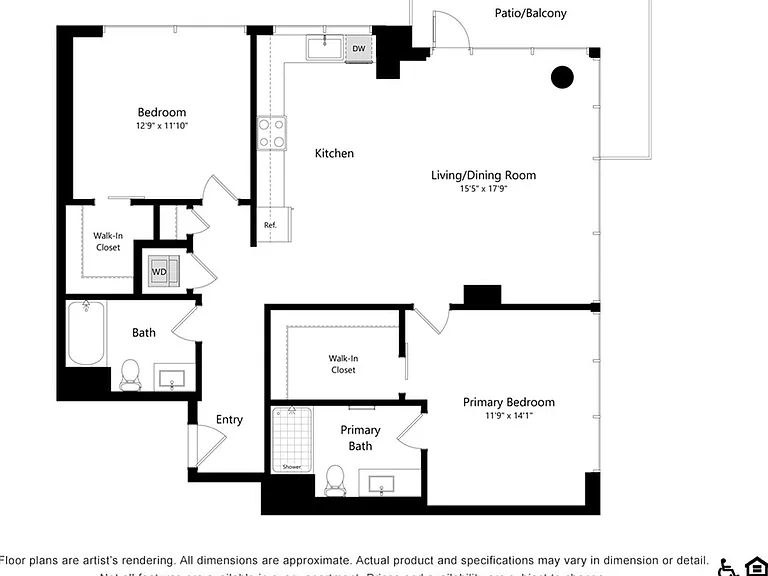 C1 | 2 bed 2 bath | 1,280 sq. ft. C1 | 2 bed 2 bath | 1,280 sq. ft.