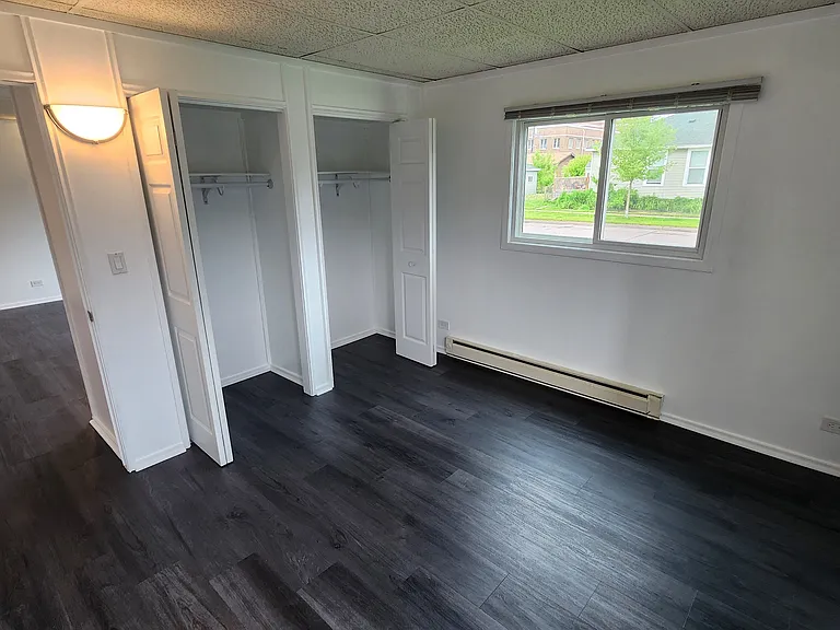 Two closets in master
