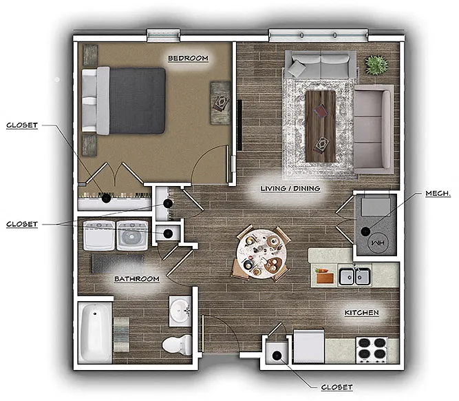 Floor plan One Bedroom