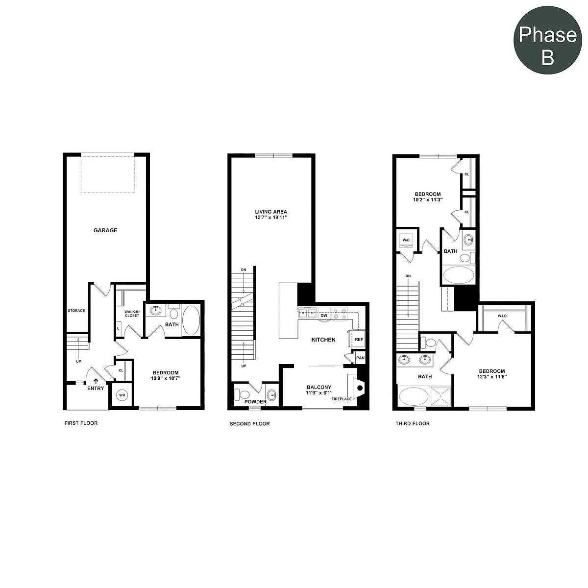 Floor plan The Townhomes - Plan 3C