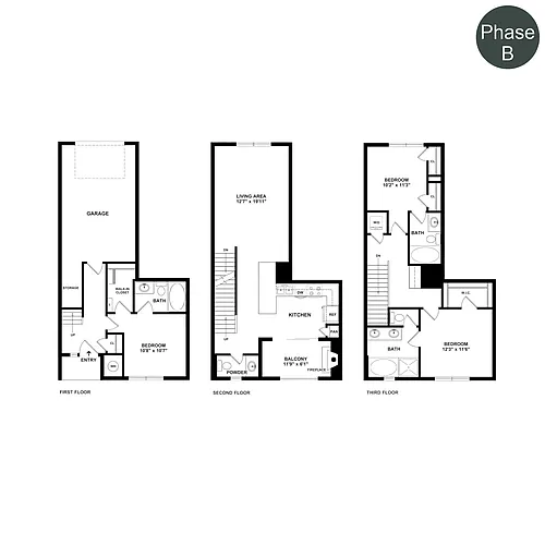 Floor plan The Townhomes - Plan 3C