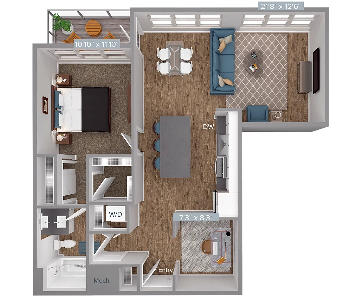 Floor plan AM20D-D2-851