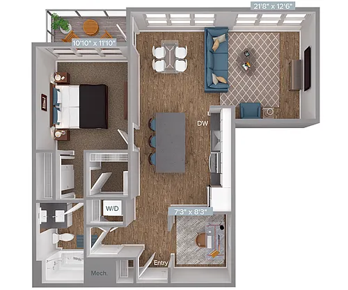 Floor plan AM20D-D2-851