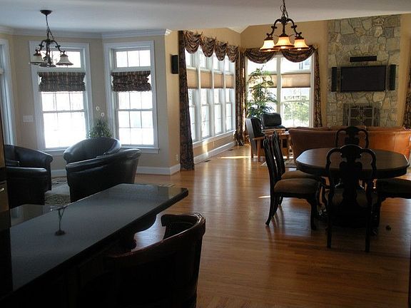 Kitchen opens into the family room