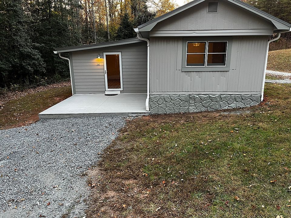 Concrete porch for the main entry